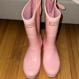 Hunter Blush Pink Waterproof Boots